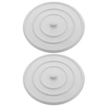 Beaupretty 2pcs Rubber Drain Stopper Flat Shower Floor Drain Plug Water Blocking Homeowners