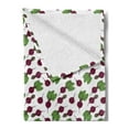 thumbnail image 2 of Vegetable Soft Flannel Fleece Blanket, Cartoon Style Whole and Halved Beets Pattern Healthy Ingredients Vegetarian, Cozy Plush for Indoor and Outdoor Use, 50" x 70", Green Plum White, by Ambesonne, 2 of 5