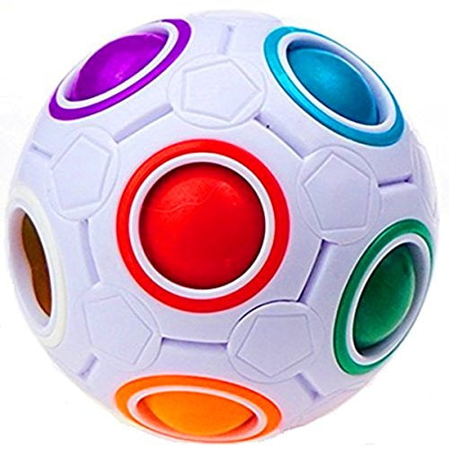 CuberSpeed Rainbow Ball Magic Cube Fidget Toy Puzzle Magic Rainbow Ball Puzzle F 