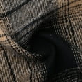 thumbnail image 7 of Trushoes Women's Oversized Plaid Shirt - Button Down, Casual Versatile, Polyester - Khaki, Size M, 7 of 7