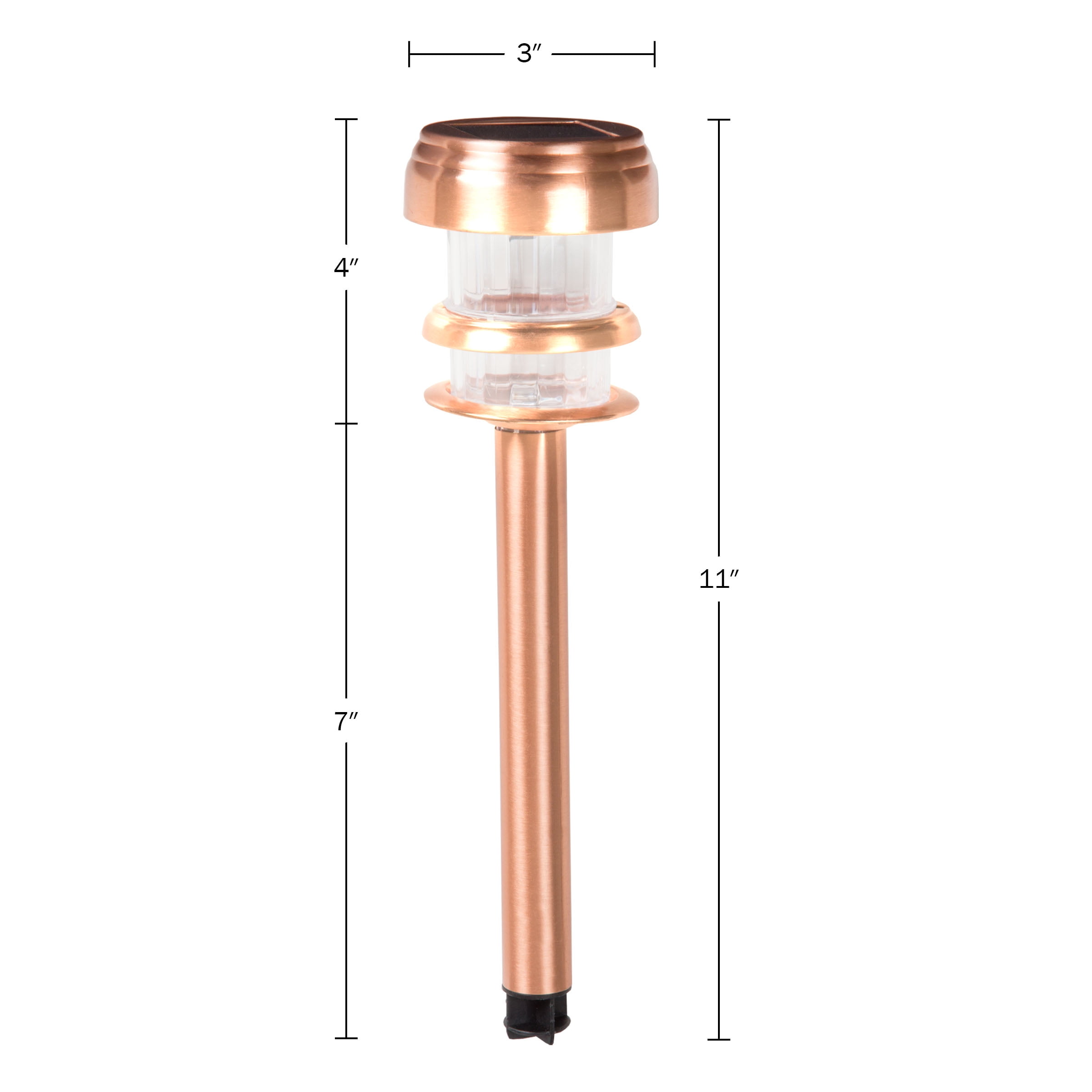Pure Garden Solar Lights Outdoor Waterproof Garden Lights 4-Pack, Copper