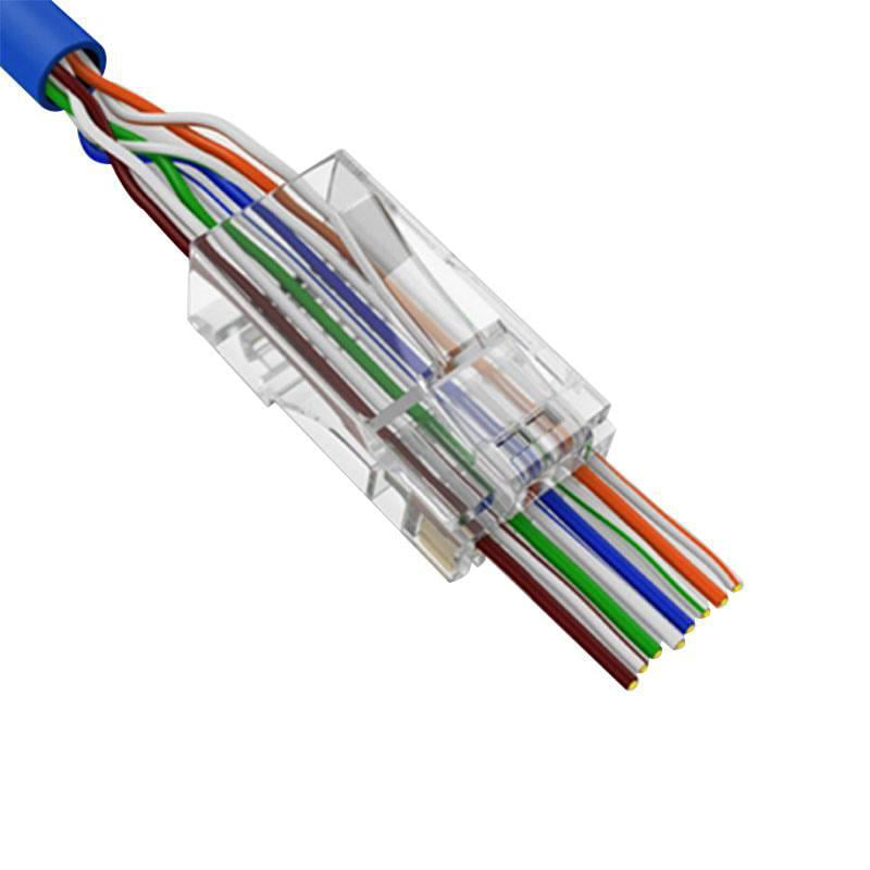 100 PCS 8P8C EZ RJ45 Connector Cat6 RJ 45 UTP Ethernet Cable Plug RG45