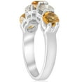 thumbnail image 2 of Pompeii 2 1/2ct Citrine & Diamond 5-Stone Ring 14K White Gold (I-J,I1-I2), 2 of 3