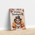 thumbnail image 3 of Happy Thanksgiving Shih Tzu Welcome Thankful Fall Autumn Pumpkin Vertical Matte Canvas Poster Lion Dog Lover Gifts Wall Art Home Decor - 02021, 3 of 5