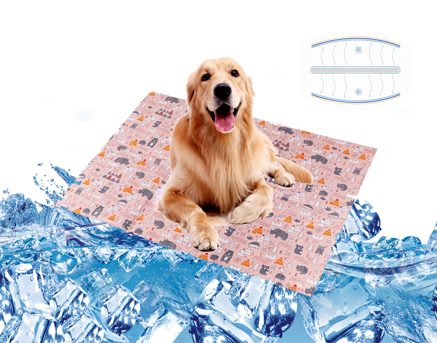 BIGTREE Pet Self Cool Mat, Summer Cooling Kennel Crate Pad for Dogs