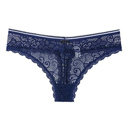 Bigersell Cotton Panties Clearance Womans Underwear Bikini Panty Style P-575 Spandex Thong Panties Lace Thongs Ladies Briefs High Waist Women s Bikini Panties Dark Blue XL