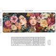 thumbnail image 4 of Mount Fuji Large Mouse Pad, Cherry Blossom Landscape Mousepad, Mountain Desk Mat for Office & Home, Floral Keyboard Mat with Seamed Edges, Waterproof Non-Slip, 31.5 X 11.8 Inch, 3mm Thick, 4 of 5