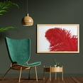 thumbnail image 2 of Feather Wall Art with Frame, Basic and Plain Illustration of an Ostrich Fluff Feminine Details Photo, Printed Fabric Poster for Bathroom Living Room, 35" x 23", Vermilion and White, by Ambesonne, 2 of 2