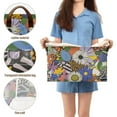 thumbnail image 5 of Yayeee Foldable Storage Basket for Shelves with Handles Waterproof Cloth Bins, Blue Floral, 5 of 7