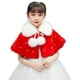 thumbnail image 5 of Capa infantil, vestido de princesa de felpa, abrigo de manga larga para salidas de otoño e invierno, chal de lana cálido para niñas medianas y grandes, 5 of 6