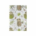 thumbnail image 1 of Cartoon Hanging Pocket Organizer, Sloth Enjoying Cocktails on Plain Background, Printed Polyester Storage Bag with Pockets, 14" x 20", White Multicolor, 1 of 2