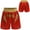 Red, variant on Yartina Kids Boys Shiny Letter Printed Side Split Satin Boxer Shorts Hot Pants for Fighting Red 16