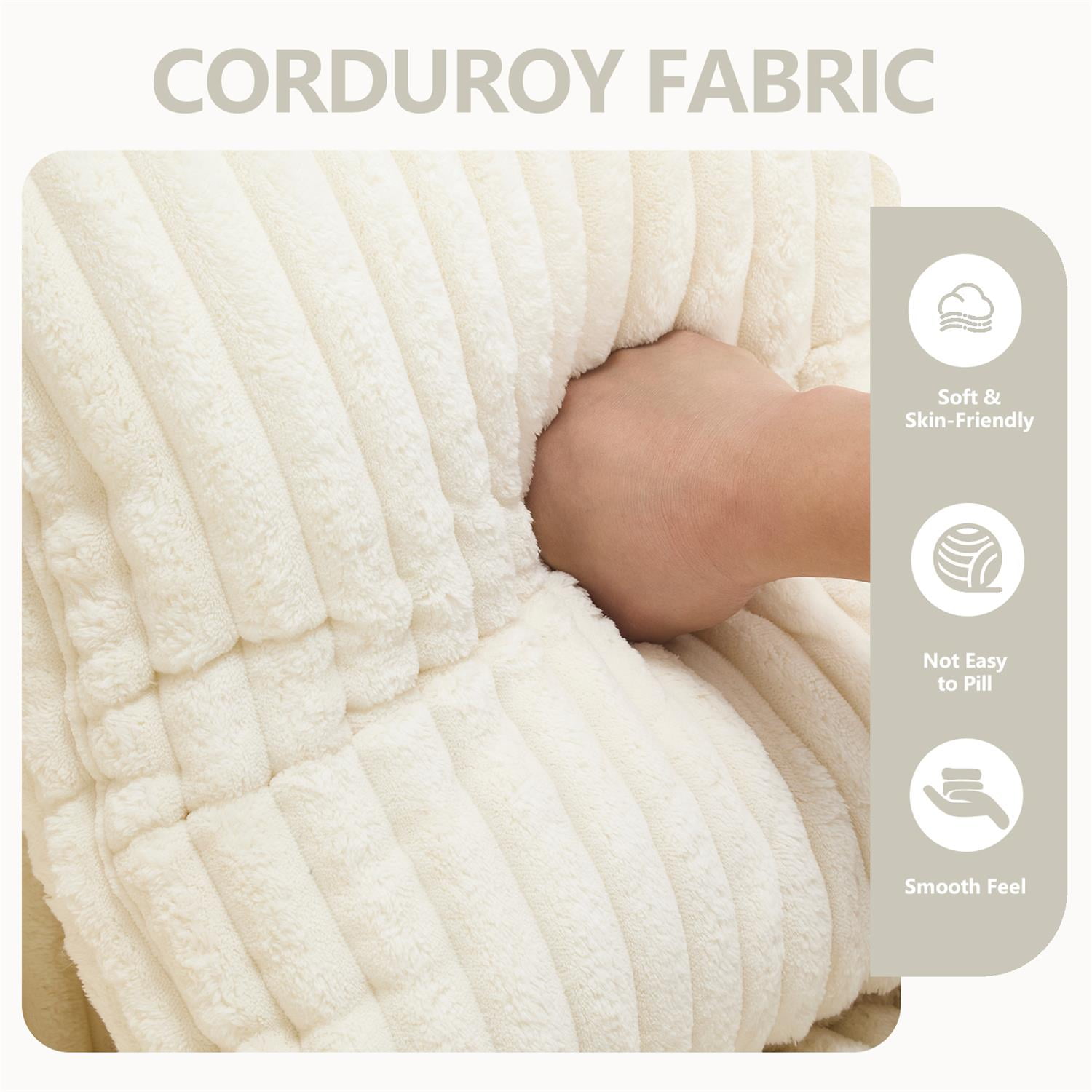 Demi Bonn 125" Modern Modular Sectional Sofa, L-Shaped Upholstered Cloud Couch with Deep Seats & Right Facing Chaise for Living Room, White