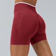 thumbnail image 6 of LIIPEE Womens Shorts Athleisure Solid Color Mid Seamless Waistband Pull-On Bike Ladies Casual Summer Tight Breathable Soft Fashion Daily Comfortable -Lifting Yoga Shorts,XL, 6 of 7