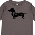 thumbnail image 4 of Inktastic Family Dog- short haired Dachshund Boys or Girls Long Sleeve Toddler T-Shirt, 4 of 5