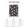 thumbnail image 5 of Sikiie black white Skull bone Cozy Flannel Fleece Throw Blanket: Lightweight & Thick for All Seasons - Perfect for Women, Men, & Kids"50"x40", 5 of 6