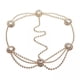 thumbnail image 1 of 2xHead Chain Rhinestones Bohemian Jewelry Boho Fronte Para Prom Girls Gold Salvador Cadena de cabeza de diamantes de imitación, 1 of 10
