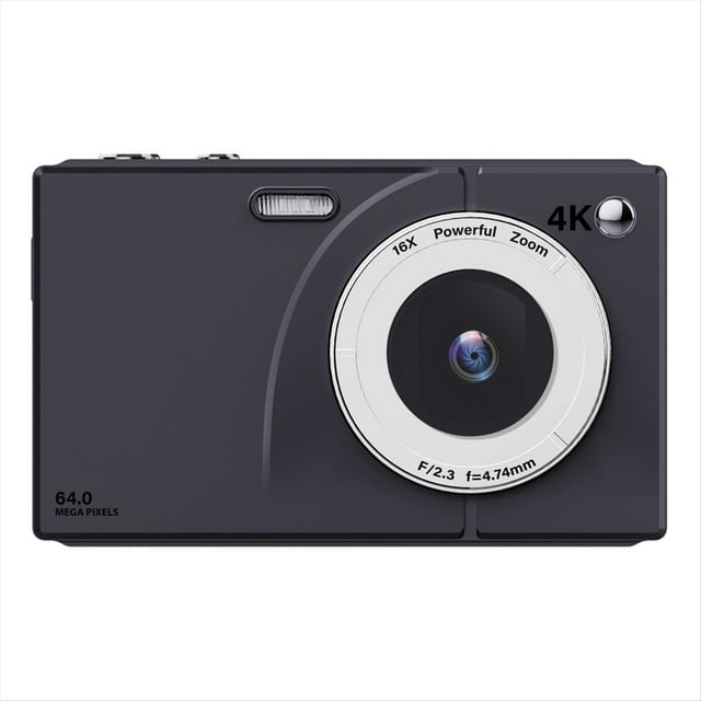 Cámara Digital CCD 4K de 64 MP, Wifi, HD, Zoom Digital de 16X y Pantalla de 2,8 Pulgadas, Color Negro.