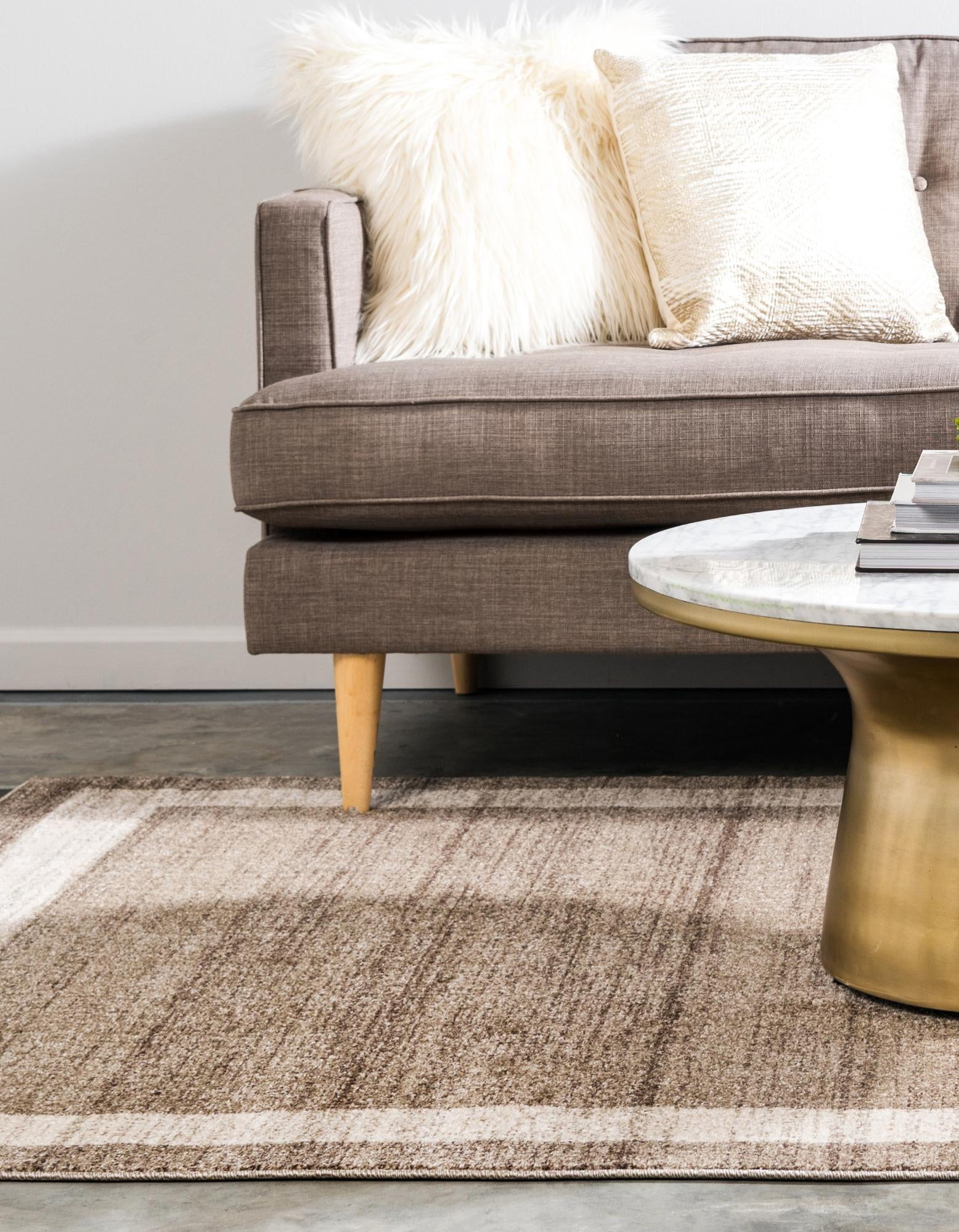Rugs.com Angelica Collection Rug – 10' x 13' Light Brown Medium Rug Perfect For Living Rooms, Large Dining Rooms, Open Floorplans