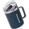thumbnail image 1 of AeroPress Travel Coffee Mug with Handle, Double-Wall Vacuum Insulated Stainless Steel with Splash-Resistant Slider Lid, Compatible for Hot or Cold Drinks, Dishwasher Safe, 12 oz, Blue, 1 of 4