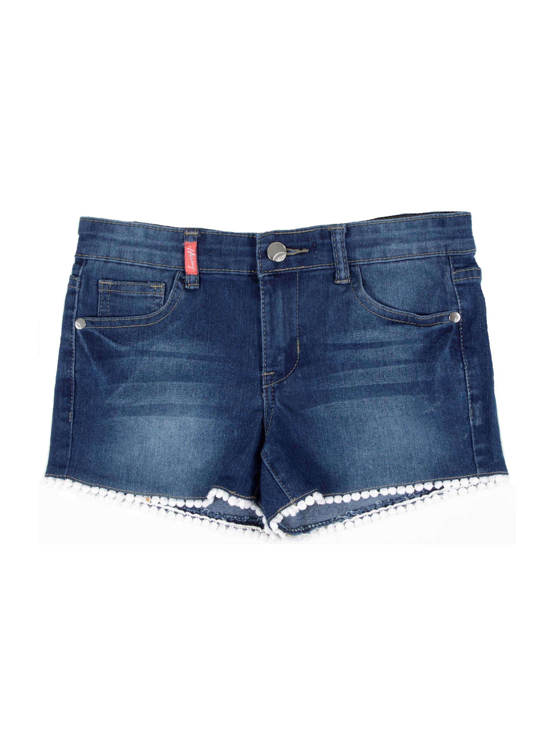 Fashion2love - Girls’ Stretch 5 Pockets Premium Shorts with Laced Hem ...