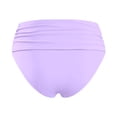 thumbnail image 3 of HOWPAY Women Bikini Bottoms High Waisted V Cut Basic Swim Briefs Full Coverage Printed Tummy Control Stretchy Beach Pool Bathing Suit Bottoms Light Purple XXL, 3 of 5