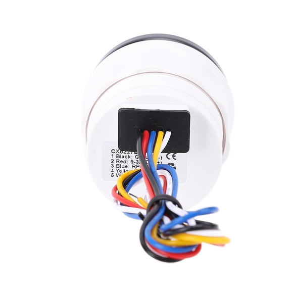 Elowen 52mm Car Tachometer 52mm 2in 6000RPM Tachometer Gauge, 7 Color Backlight with Hour Meter, for Truck Tractor Car RV Boat