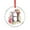 Pattern-5, variant on Letter H Monogram Letter Floral Watercolor Glass Ornament Floral Monogram Letter Christmas Glass Decoration Gift Exchange Present Ideas