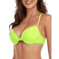 thumbnail image 3 of RELLECIGA Women's Push Up Bikini Top Twist Front Underwire Bathing Suit, 3 of 6