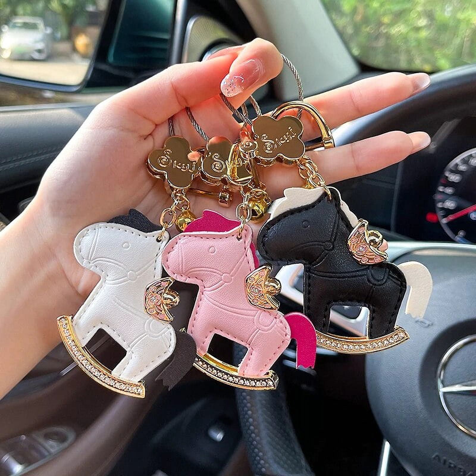 Fashion Leather Key Rings for Men and Women Keychain Gift Car Keys, Backpacks, and Purses