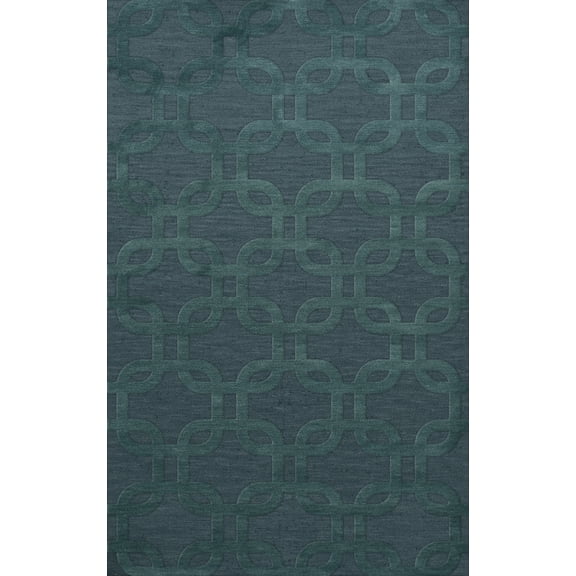 Dalyn Dover Area Rug DV7 Dv7 Teal Rectangles Loops 12' x 15' Rectangle