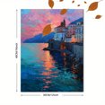 thumbnail image 3 of Italian Coastal Town Canvas Print, Amalfi Coast Sunset Decor for Living Room, Office, Restaurant, 3 of 8