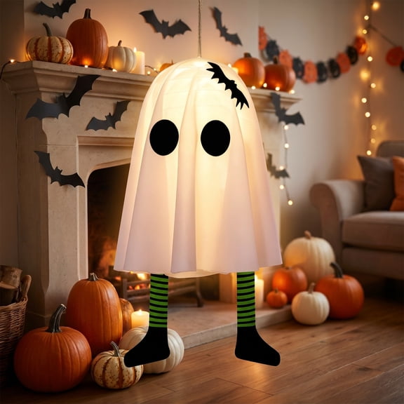 Cute Halloween Lights Indoor Spooky Decor,Scary Ghostface Figure Halloween Lamp, Horror Hanging Battery-Operated Gothic House Decor for Tree, Porch, Window