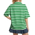 thumbnail image 6 of Dresfit Women's Golf Shirts Striped Button Down Polo Shirts Summer 2026 Short Sleeve Golf Tops Breathable Regular Fit Loose Tennis T Shirts L, 6 of 6