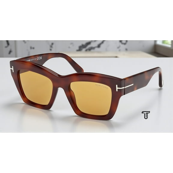 Tom Ford FT1191 53E Acetate Blonde Havana Brown 52 mm Women's Sunglasses