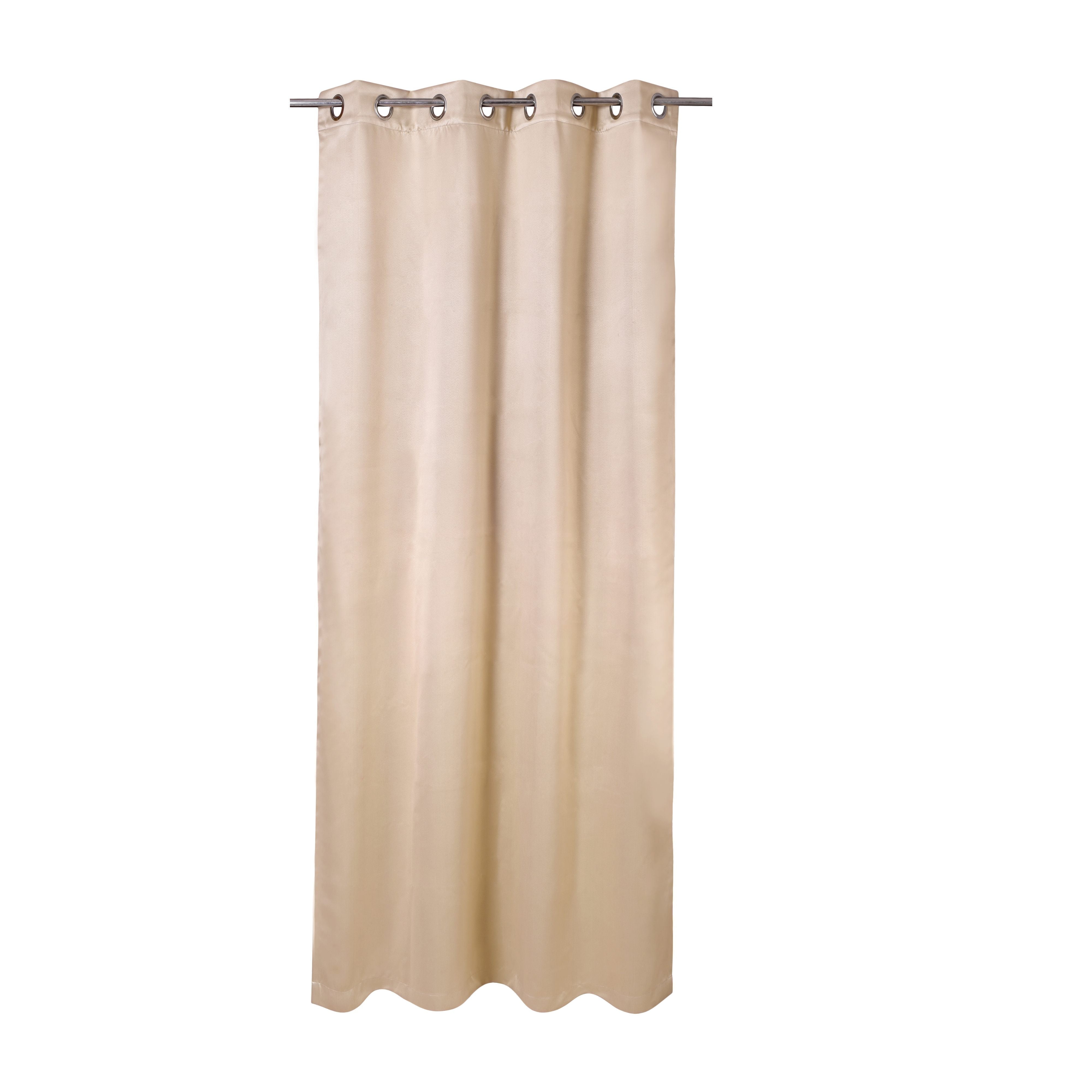 Triangle Weavers Windows Blackout Curtains 100% Polyester, Set of 2, Beige color, 52"W x 84"L