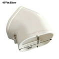 thumbnail image 2 of Air Conditioning Pipe Protection Pipe Cover Split & Central A/C Decorative Pvc Hose Cover Wall Entry Cap 90° Flat Elbow Coupling, 2 of 7