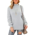 thumbnail image 5 of Aiyino Women's Turtleneck Batwing Sleeve Loose Oversized Chunky Knitted Pullover Sweater Jumper Tops, 5 of 10