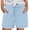 501_Light Blue, variant on Jxximdong Cargo Shorts for Women, Fashionable and Casual Solid Color Wrinkle Cloth High Waist Pocket Shorts, Black Women's Casual Shorts
