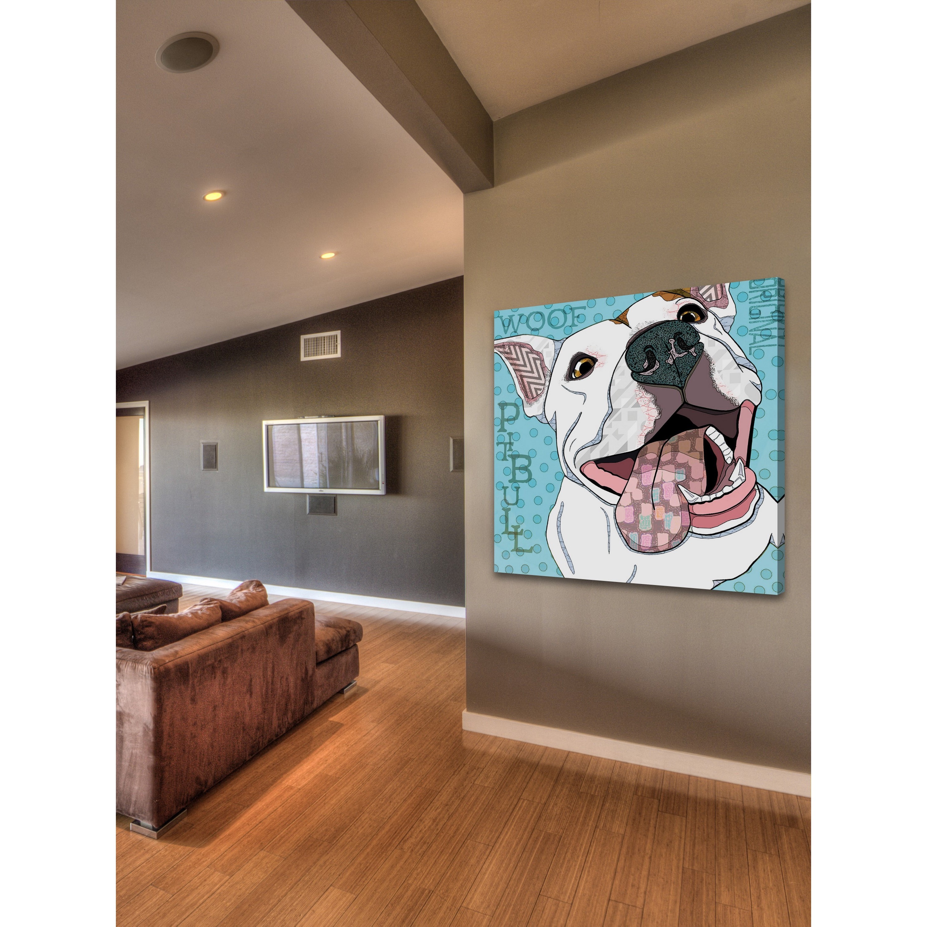 Marmont Hill White Pittie Painting Print