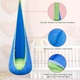 thumbnail image 3 of Kids Pod Swing - Sensory Swing - Indoor Hanging Hammock Seat 100% Cotton with All Accessories for Kids with Removable Cushion（ Blue ）, 3 of 7