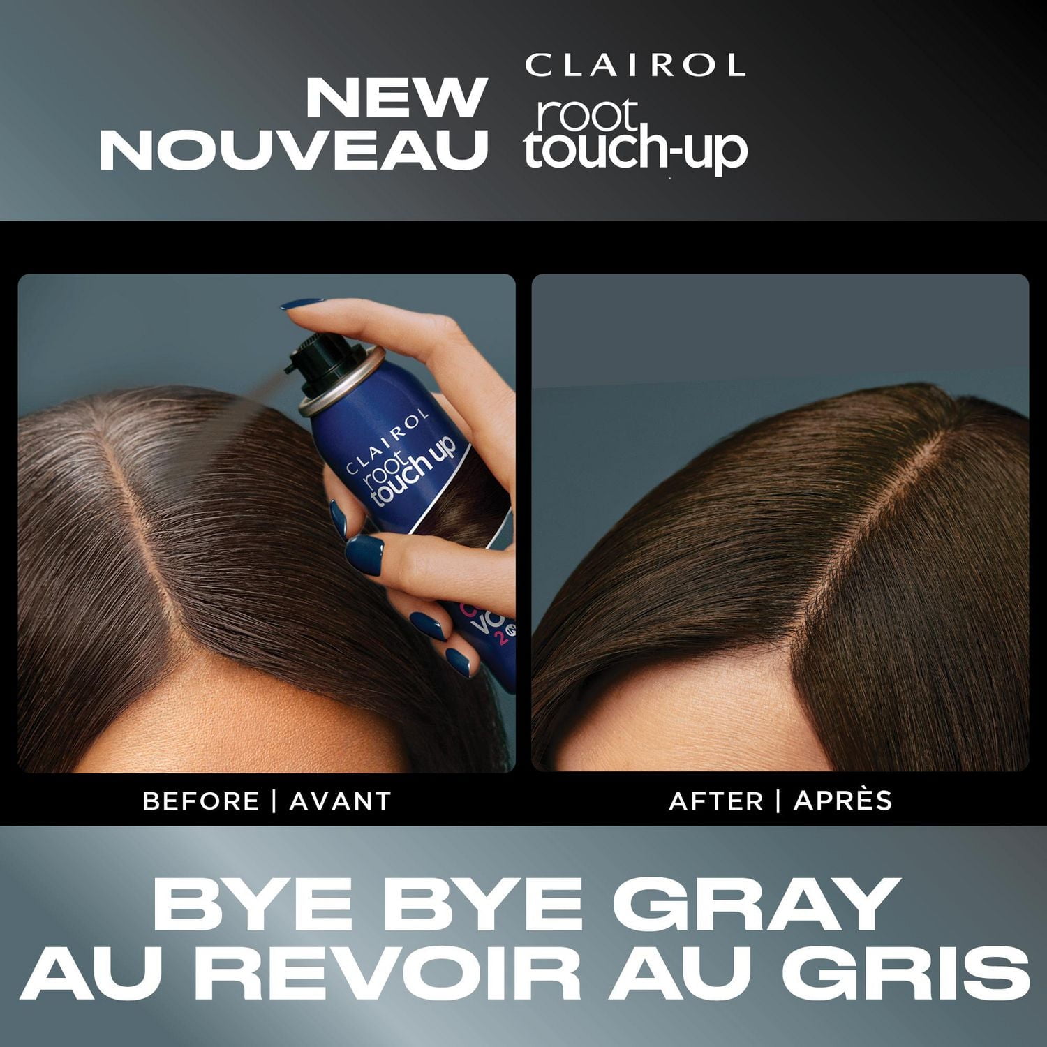 Clairol Root Touch-Up Vaporisateur Temporaire 2en1 couvre la repousse grise et ajoute un élan de volume Aucun dommage, Sans ammoniaque