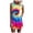 Pink, variant on Dyfzdhu Summer Dresses for Women Casual Tie Dye Round Neck Sleeveless T Shirt Dress Beach Tank Mini Dress Blue