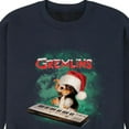 thumbnail image 3 of Gremlins - Holiday Gizmo Plays Keyboard - Men's Crew Neck Fleece Pullover, 3 of 5