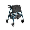 Stander EZ Fold-N-Go Rollator for Seniors, Lightweight Rolling Walker with Seat and Wheels for Short, Petite and Juniors, Blue