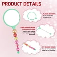 thumbnail image 3 of Uxcell 2 Pack Beadable Mirrors with Handle, 5.7 Inch Long Bead Mirror Bars Removable, Portable Round Hand Mirrors for DIY Jewelry Making and Beaded Crafts (Ash Green), 3 of 7