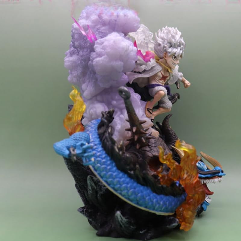 Luffy Figure Battling Nika Luffy Beast Kaido Action Figures 21cm/8.3inch PVC Characters Collectible Handicrafts Souvenirs for Anime Fans Gifts