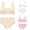 Mixed color 3PCS-A, variant on LYMAYTER Girls Breathable Wirefree Training Bras Teen Girls Adjustable Strap Seamless Bralette Panty