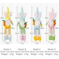 thumbnail image 2 of 4PCS Bunny Gnomes Easter Rabbit Gnomes handmage Spring Easter Gnome Ornaments Tomte Swedish Nisse Scandinavian Elf Dwarf Holiday Easter Decoration Present, 2 of 9