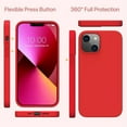 thumbnail image 6 of Entronix Silicone Soft Case Designed for iPhone 14 Plus Shockproof Durable Slim Fit, Red, 6 of 7